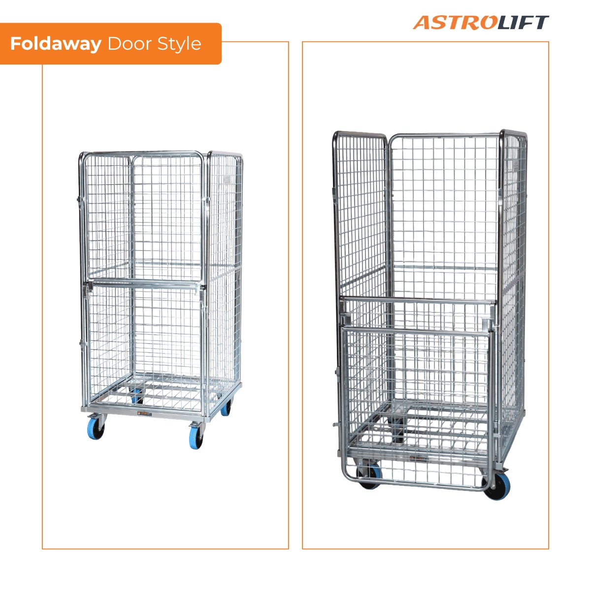 Buy Cage Trolley (Split-door) in Cage Trolley from Astrolift NZ